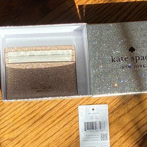 Kate Spade New York Rose Gold Slim Card Holder Brand New  Gift Box MRSP $69.00